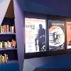 POLIN - Legacy Gallery - The integrated book shelves and video wall